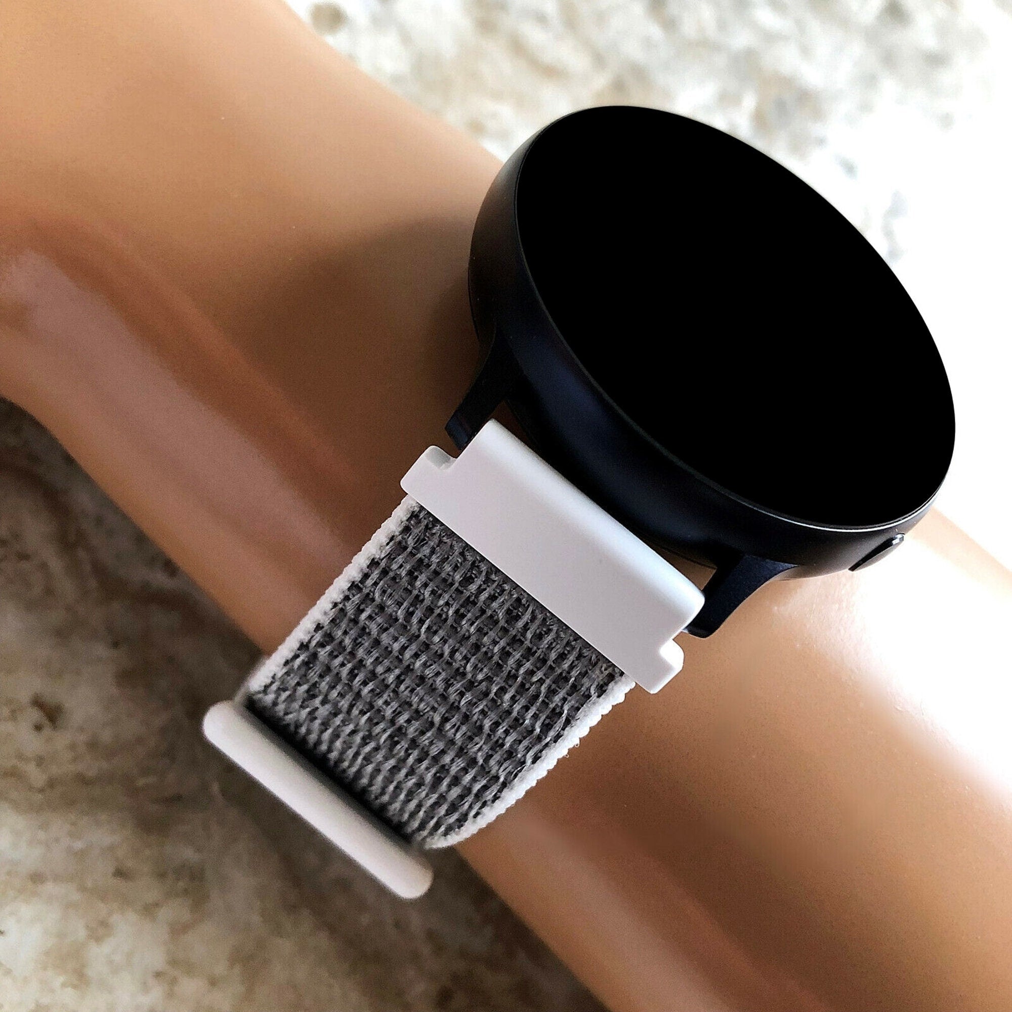 Google Pixel Watch 3 2 1 41mm Band Seashell Color Nylon Adjustable Sport Hook and Loop Strap Bracelet Wristband Fashion Accessory Jewelry